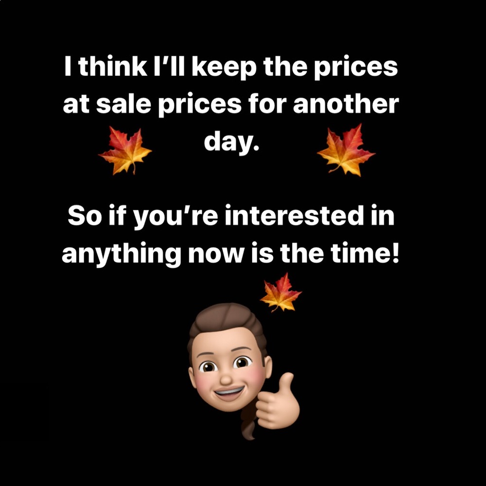 🍁 Sale through tomorrow! 🍁